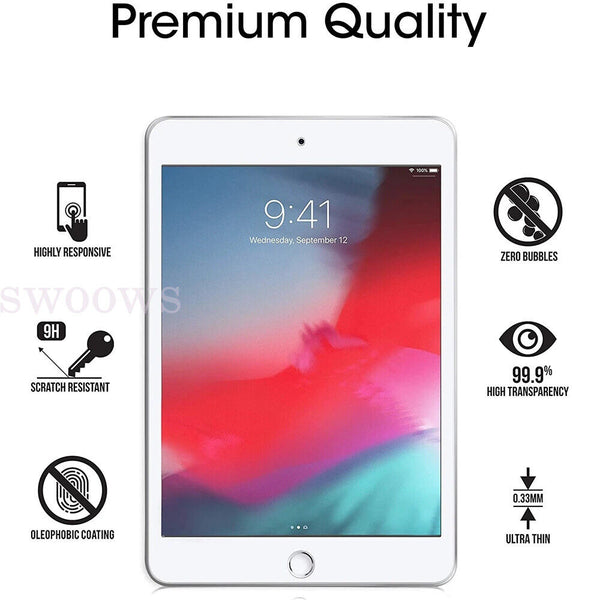 9H Full Tempered Glass Screen Protector For Apple iPad 7/8/9/10 Mini 4/5 Pro 13"