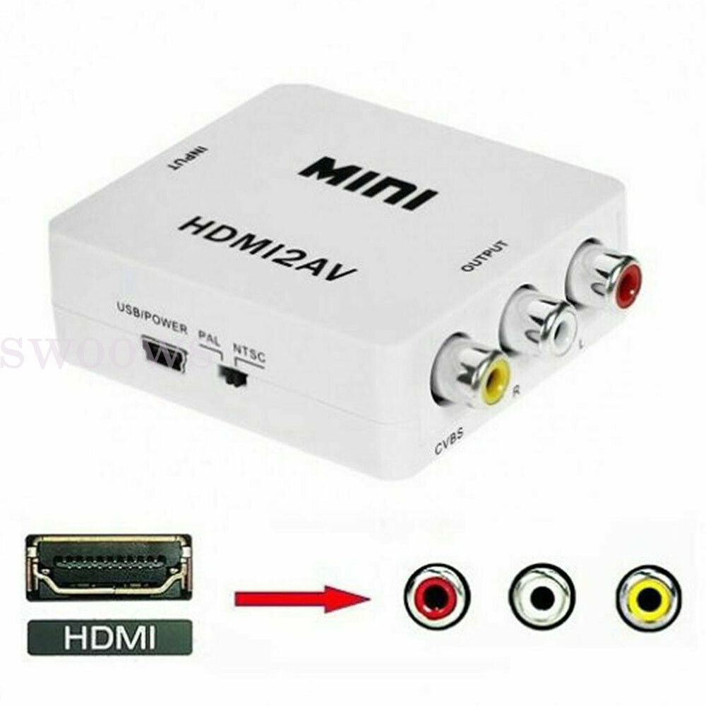 HDMI To RCA AV Adapter Converter Cable CVBS 3RCA 1080P Composite Video Audio