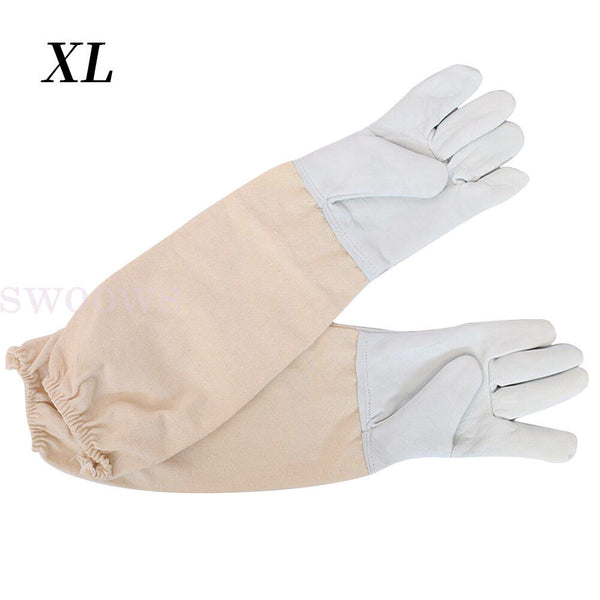 Full Beekeeping Suit Heavy Duty Leather Ventilated Keeping Gloves Bee Anti-Sting