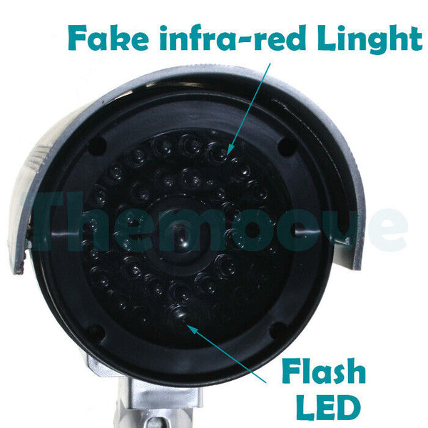 Solar Power Dummy Fake Security CCTV Camera LED Light Outdoor Surveillance NEW