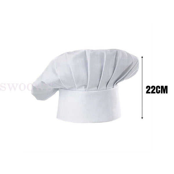 Chef Hat Baker Kitchen Cook Restaurants Catering Cap Men Women Black Red AU