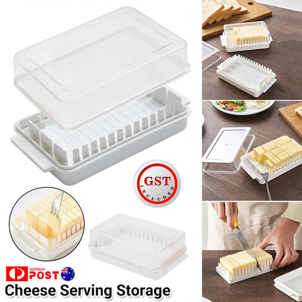 Butter Storage Case Food Butter Cheese Serving Storage Dish Container Box Lid