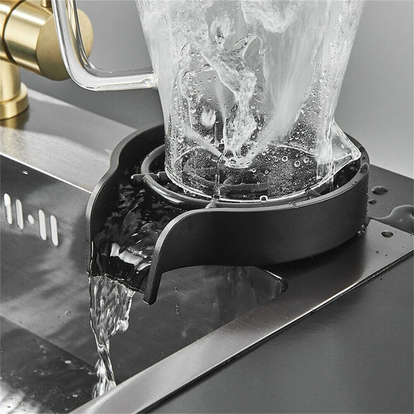 Kitchen Sink Glass Rinser Bottle Washer Cup Cleaner Bar Pitcher Rinser For CafeS