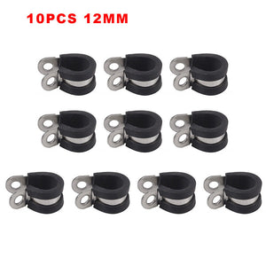 up100 P Clips Rubber Lined Cable Hose Pipe Clamps Holder Air Clip Clamp 6mm-24mm