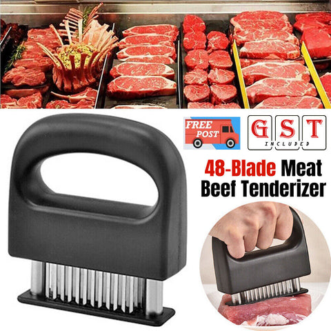 1/2 Stainless Steel Meat Beef Tenderizer Jaccard Steak Chicken PouchHole 48Blade