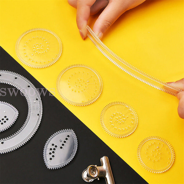 28Pcs Spirograph Geometric Ruler Drafting Tools Stationery Drawing Toys Set