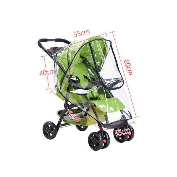 Universal Rain Cover Pushchair Stroller Baby Buggy Wind Shield Pram Clear Window