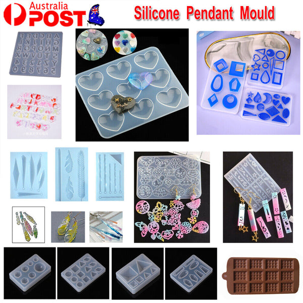 NEW Silicone Resin Moulds Mold Jewelry Earring Pendant Casting Craft DIY Kit Set