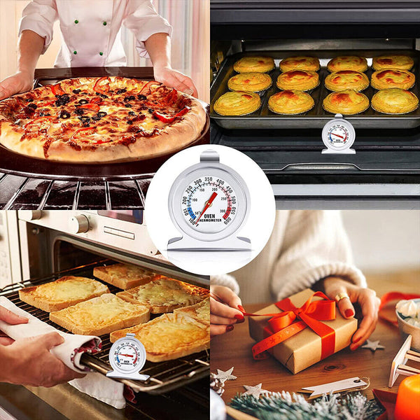 Stainless Steel Oven Thermometer Large Dial Kitchen Food Temperature AU