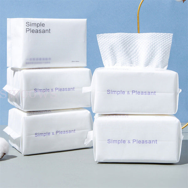 Up to 210Pcs Disposable Face Towel Cotton Makeup Cleaning Facial Napkin Wash
