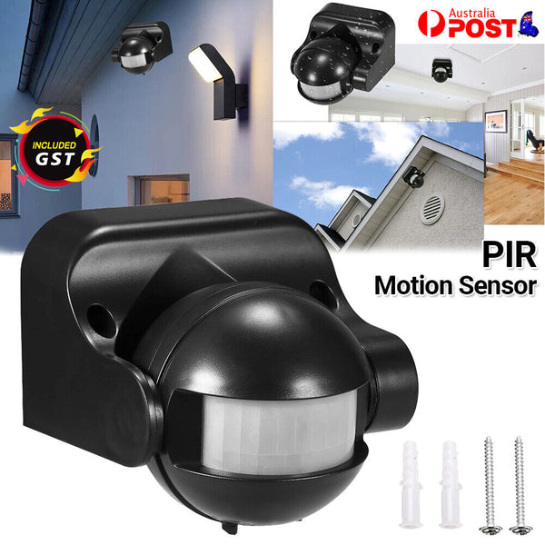 PIR Motion Sensor Detector Infrared Home 180° Light Control Switch 240V IP44