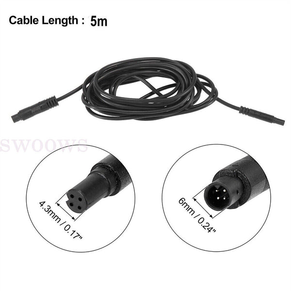 4-pin Car Dash Rear Camera Wire Extension Cable Reverse Cam Extension Wire Cord