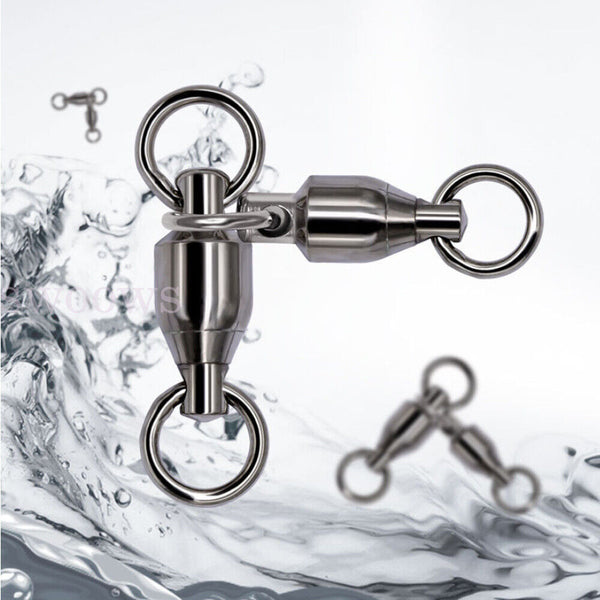 Ball Bearing Swivels Stainless Steel Solid Welded Rings Fishing Tackle