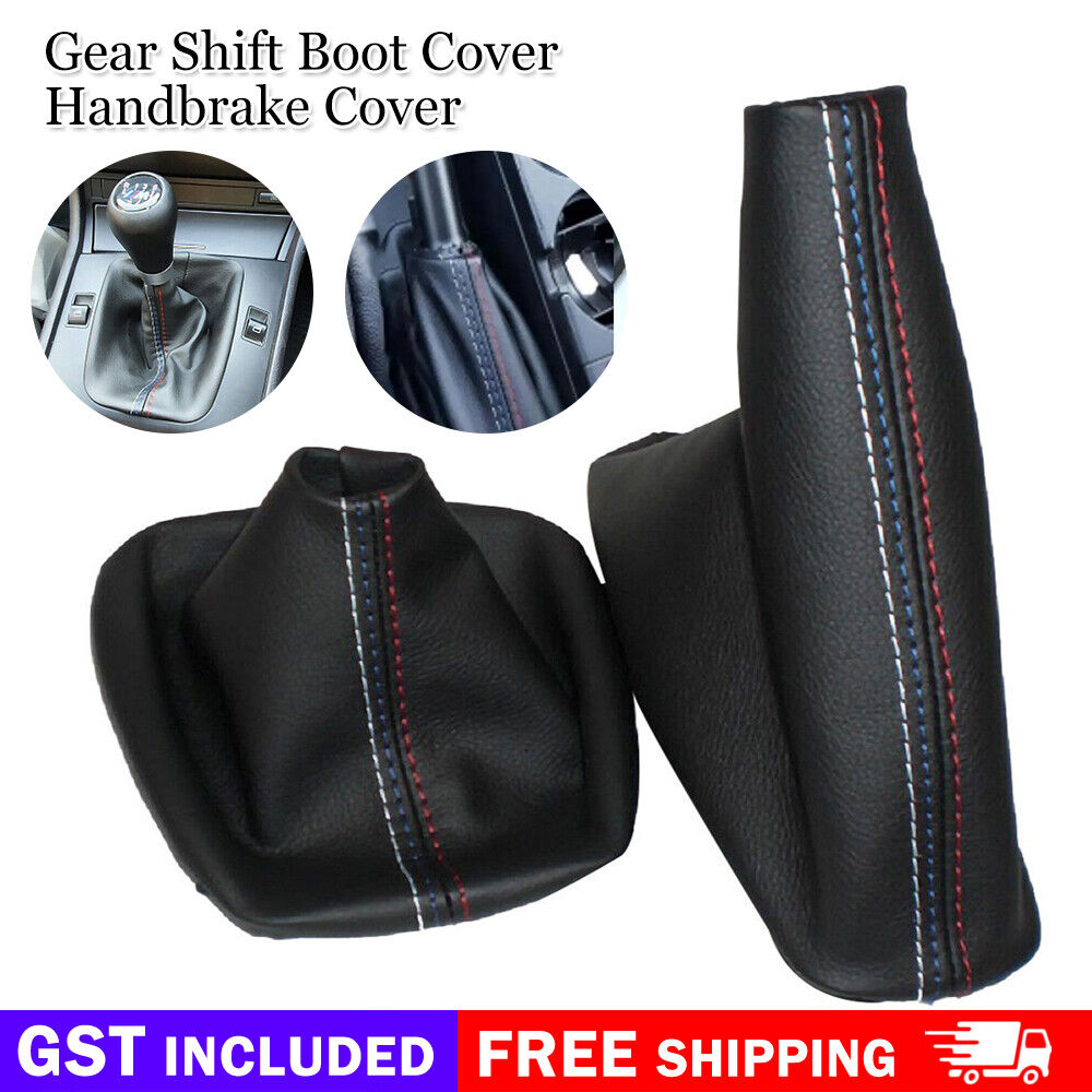 Leather Shift Knob Cover For BMW Gear Shifter Boot Gaiter Cover Handbrake Cover