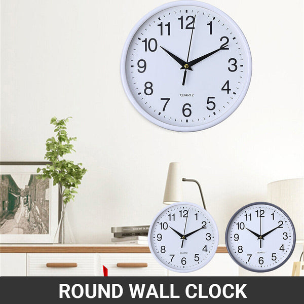 Wall Clock Quartz Round Square Wall Clock Silent Non-Ticking Battery Operated AU