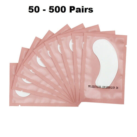 500 PAIRS Under Eye Curve Eyelash Pads Gel Patch Lint Free Extension Pad Holder