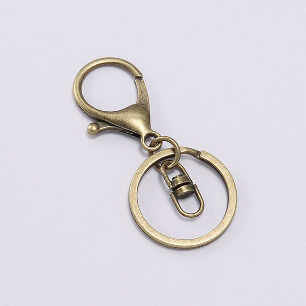 100x Swivel Keyring Lobster Clasps Keychain Key Ring Clasp Lanyard Trigger Clips