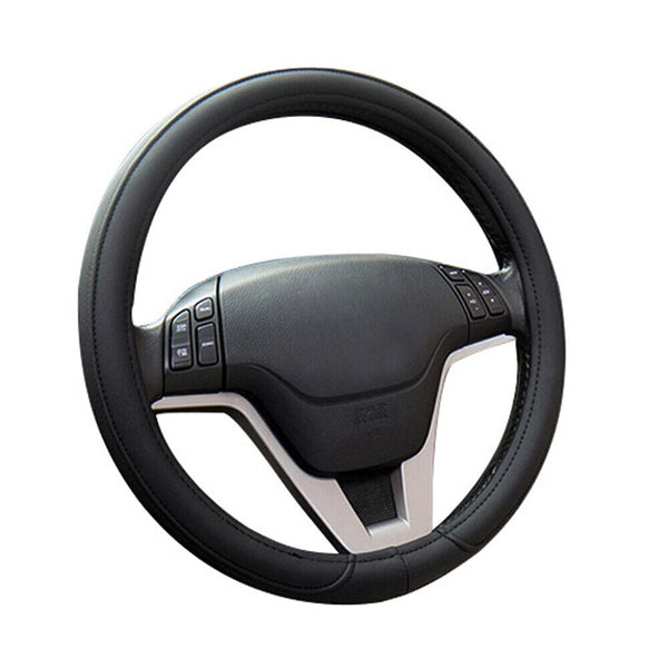 Car Steering Wheel Cover PU Leather auto car steering wheel cover black cover