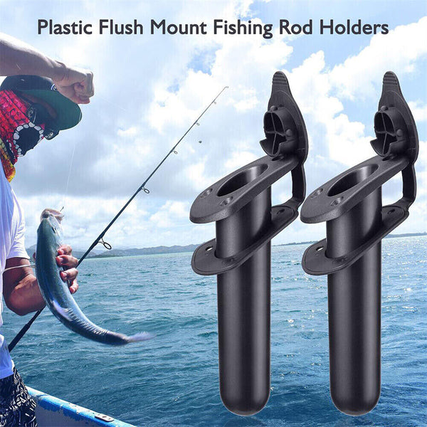 1/2X With Cap Cover Fishing Boat Rod Holder for Kayak Pole Bracket Flush Mount