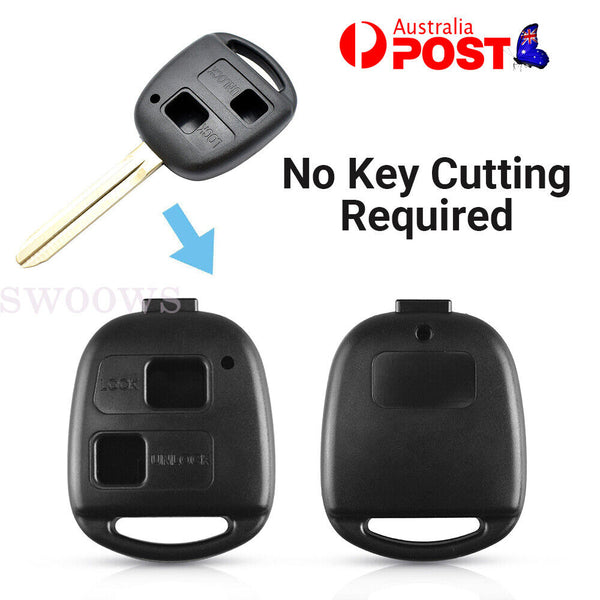 2 Button Remote Car key shell for Toyota Prado Avensis Corolla Rav Kluger Tarago