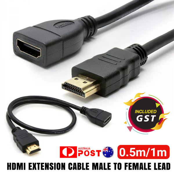 0.5M/1M HDMI Extension Cable Male to Female Lead v2.0 3D 4K For PS4 Xbox HDTV