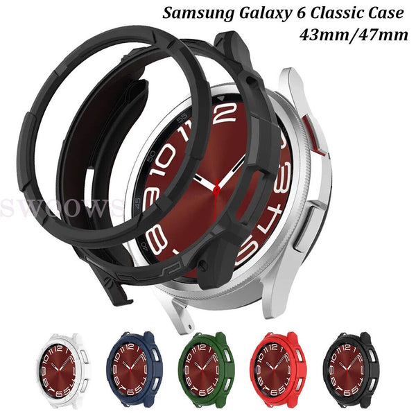 Shockproof TPU Bumper Protect Case Cover For Samsung Watch6 Classic 43/47mm