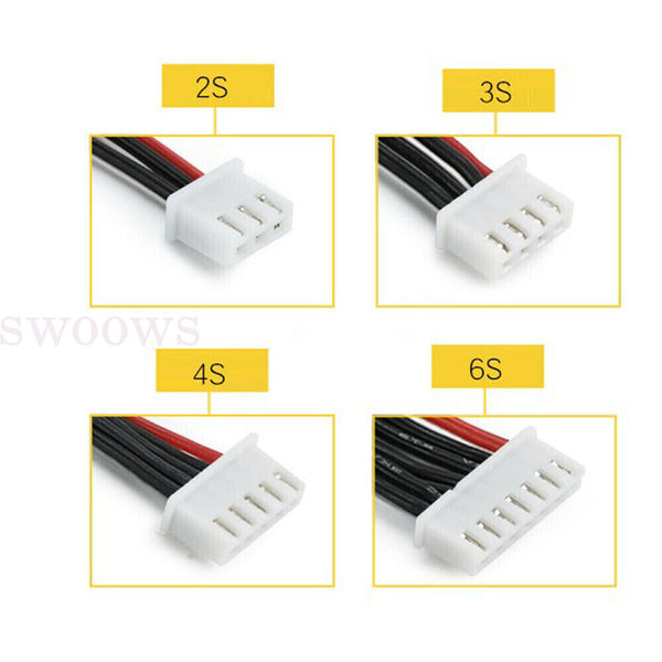 2S 3S 4S 6S JST-XH LiPo Battery Balance Cable Lead Charging Connector Wire5 pcs