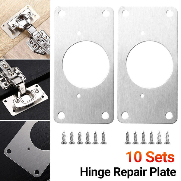 Repair Mount Tool Hinge Repair Plate Rust Resistant Steel Furniture Cupboard