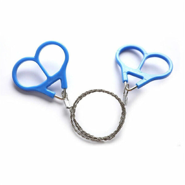 1/2x Outdoor Stainless Steel Chain Wire Saw Emergency Camping Hiking Survival