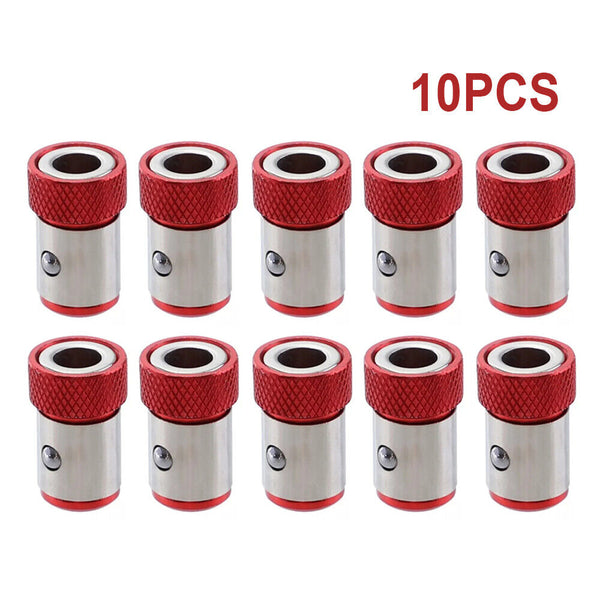 3-6PCS Drill Head Screwdriver Bits Strong Magnetizer Metal Magnetic Ring Red AU