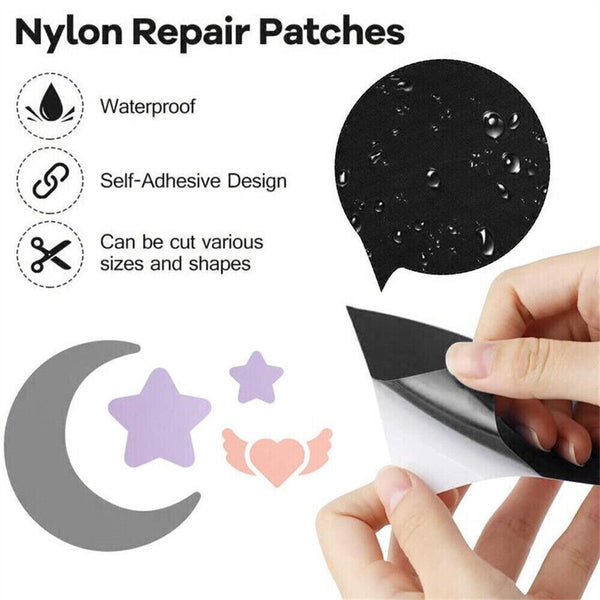 1-6PCS Nylon Repair Patches Self-Adhesive Patch For Clothing Down Jacket Tent