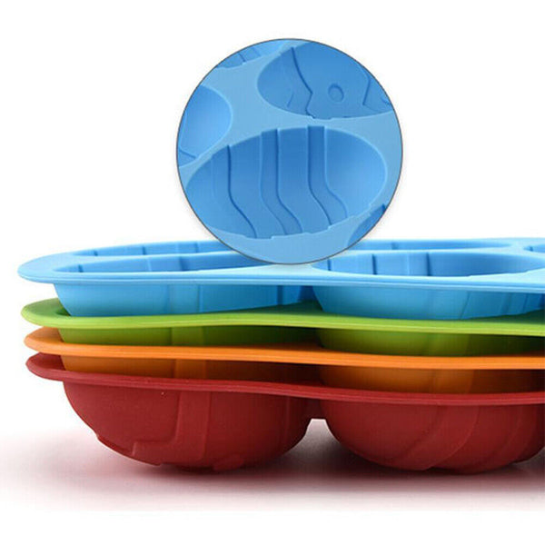 6 Cavity Silicone Eggs Shaped Mould 3D Easter Chocolate Baking Dessert Cake Mold