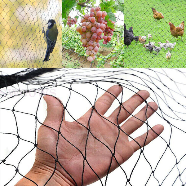 Bird Netting Net Anti Pest Commercial Fruit Trees Plant 10m/20m/30m Mesh Black