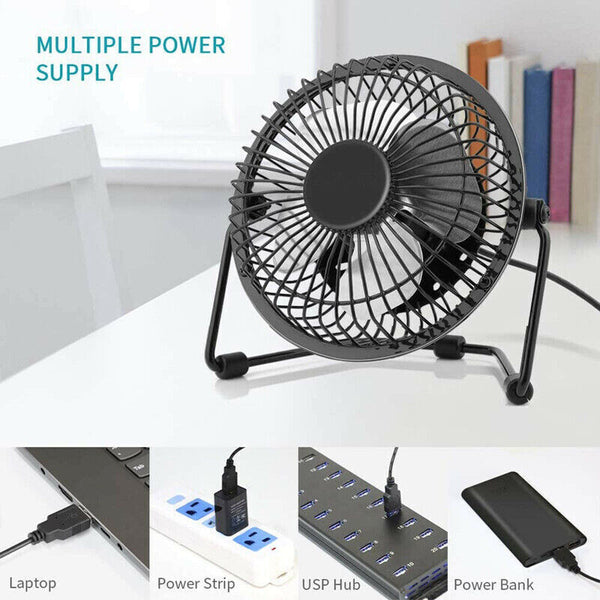 4inch / 8inch Portable Mini USB Small Cooling Fan Desk Desktop Cooler NEW