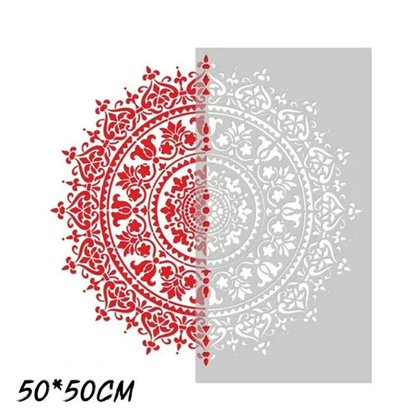 16/56x Mandala Painting Stencils Drawing Dot Templates For Floor Wall Decors