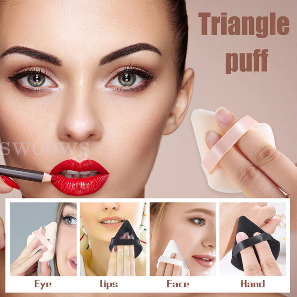 6/10pc Cosmetic Puff Triangle Mini Cotton MakeUp Sponge Puffs Make Up Tool AU