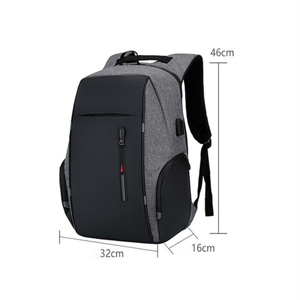 Backpack USB Charging Waterproof Laptop Travel Shoulder School Bag Anti-theft AU