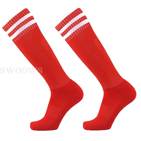 Up 3 Pair Kids Adult High Knee Football Sport Socks Footy Soccer Baseball Hockey