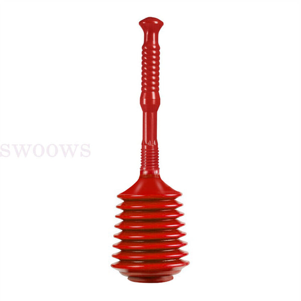 Toilet Plunger Bathroom Drain Clean Powerful High Pressure Thrust Plunge Cleaner
