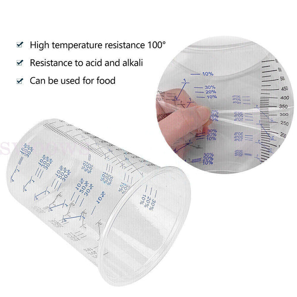 Disposable Graduated Paint Measuring Cups Resin Epoxy Ratios Mixing Cup Kits