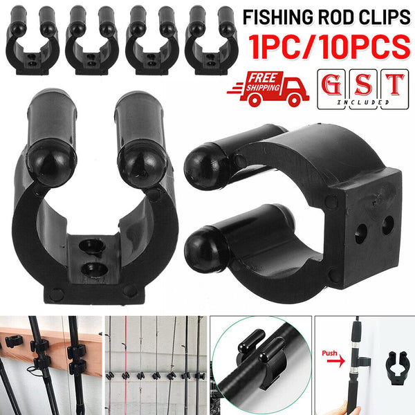 20PCS Plastic Club Clip Fishing Rod Pole Storage Tip Clips Clamps Holder Clips