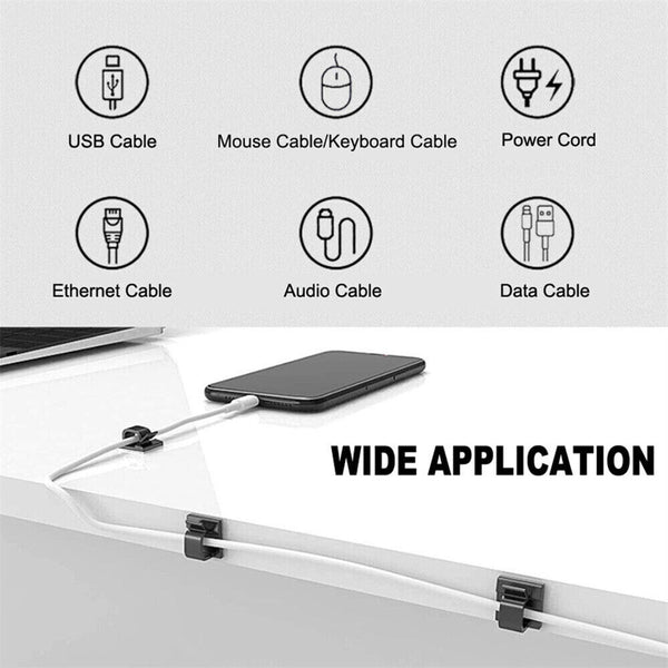 Adhesive Cable Clips Wire Holder Organizer Cord Organizer Cable Wire Management