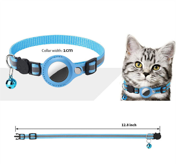 1/2x Cat Dog Collar GPS Anti-lost Tracking Pet Collar Case For Air Tag Apple