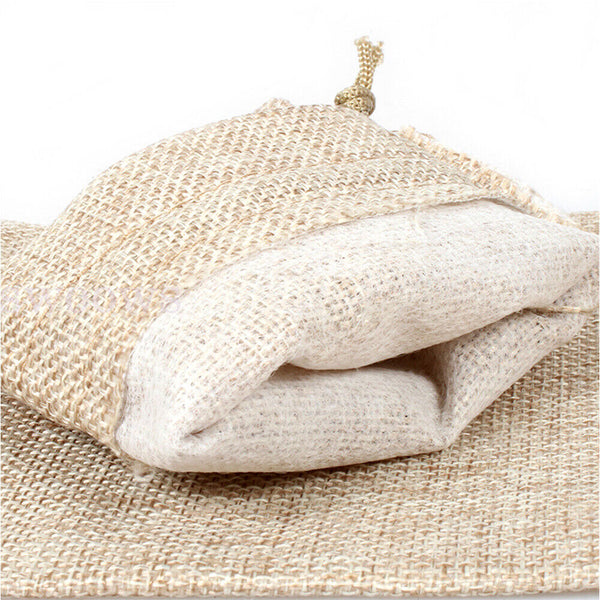 Up 150x Burlap Gift Bags Wedding Hessian Jute Bags Linen Jewelry Pouches For Diy