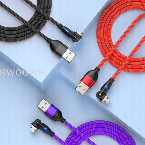 Charging Cable USB A To USB C/Micro USB For Samsung Data Charger Cord 2M 1M 0.5M