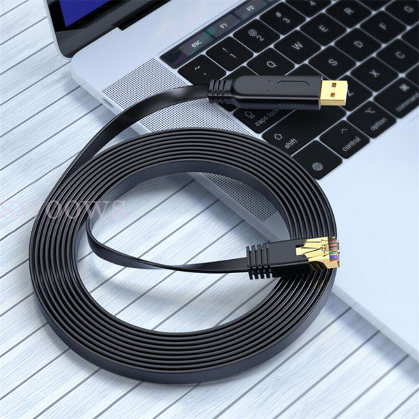 USB TO RJ45 Serial RS232 Console Cable Express Net Cable for Cisco Routers AU