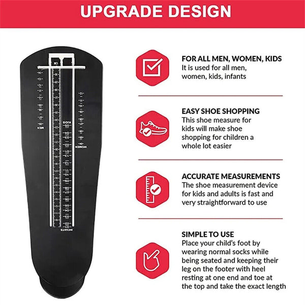 Kids Adults Foot Measuring Device Shoes Sizer Fitting Device Foot Measure Ruler