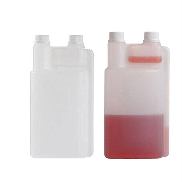 1/10x 3 Sizes Plastic Twin Chamber Bottle &Tamper Evident Cap Liquid Bottle