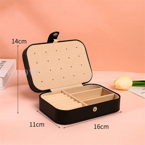 New Portable Jewelry Box Organizer Leather Jewelry Ornaments Case Travel Storage