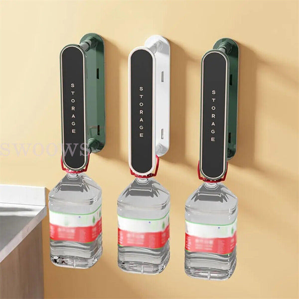 Wall Mount Clothes Hanger Foldable Organizer Retractable Drying Rack Hook Holder